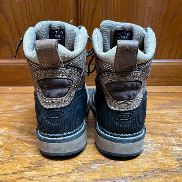 Justin Steeltoe Lace-up Boots - Size 7.5 - Picture 2 of 7
